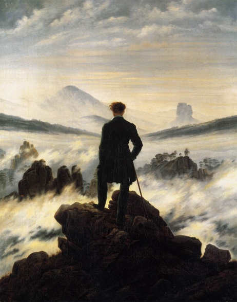 Wanderer above a Sea of Mist by Caspar David Friedrich